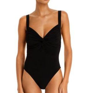 NORMA KAMALI black TWIST MIO swimsuit 1 piece